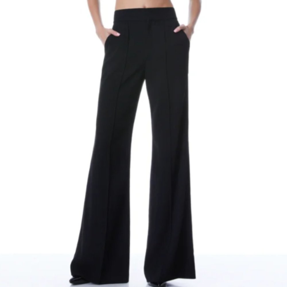 Alice + Olivia Dylan High Waisted Wide Leg Pant